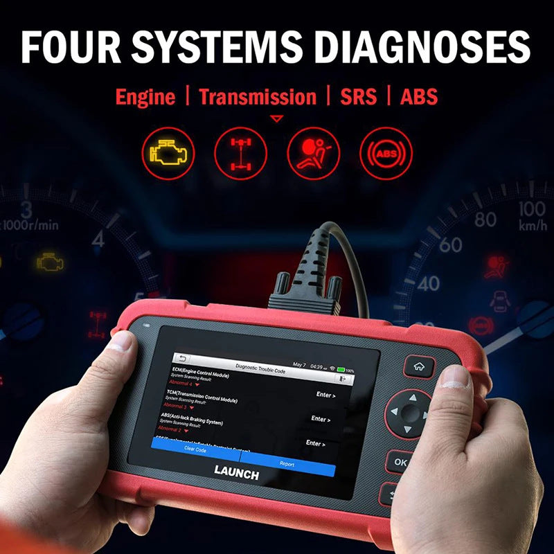 LAUNCH CRP123X 2.0 OBD2 Diagnostic Scanner – Engine, ABS, SRS, Transmission Diagnostic Tool | Android 8.1, 5” Touchscreen, 7 Reset Services, Lifetime Free WiFi Updates