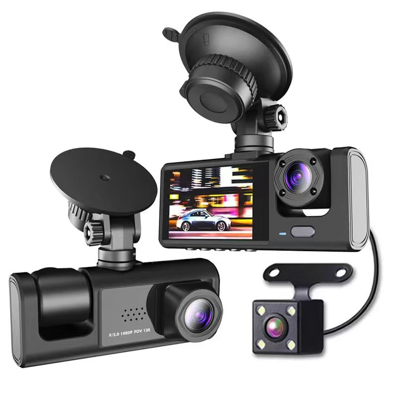 2025 3-Lens Car Dash Cam FULL HD TK309 – 1080P HD DVR, Night Vision, WiFi