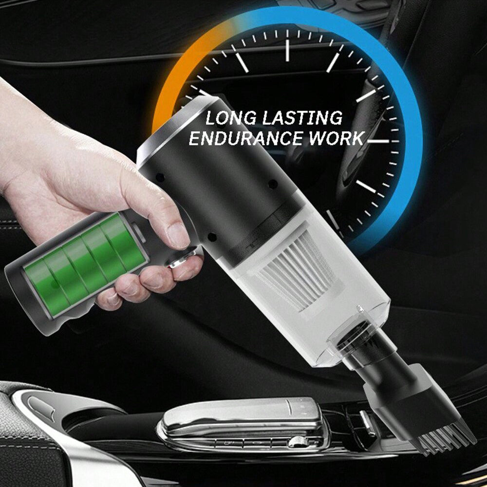 3-in-1 Wireless Car Vacuum Cleaner — Portable Handheld, High-Power | Car • Home • Office • Keyboard
