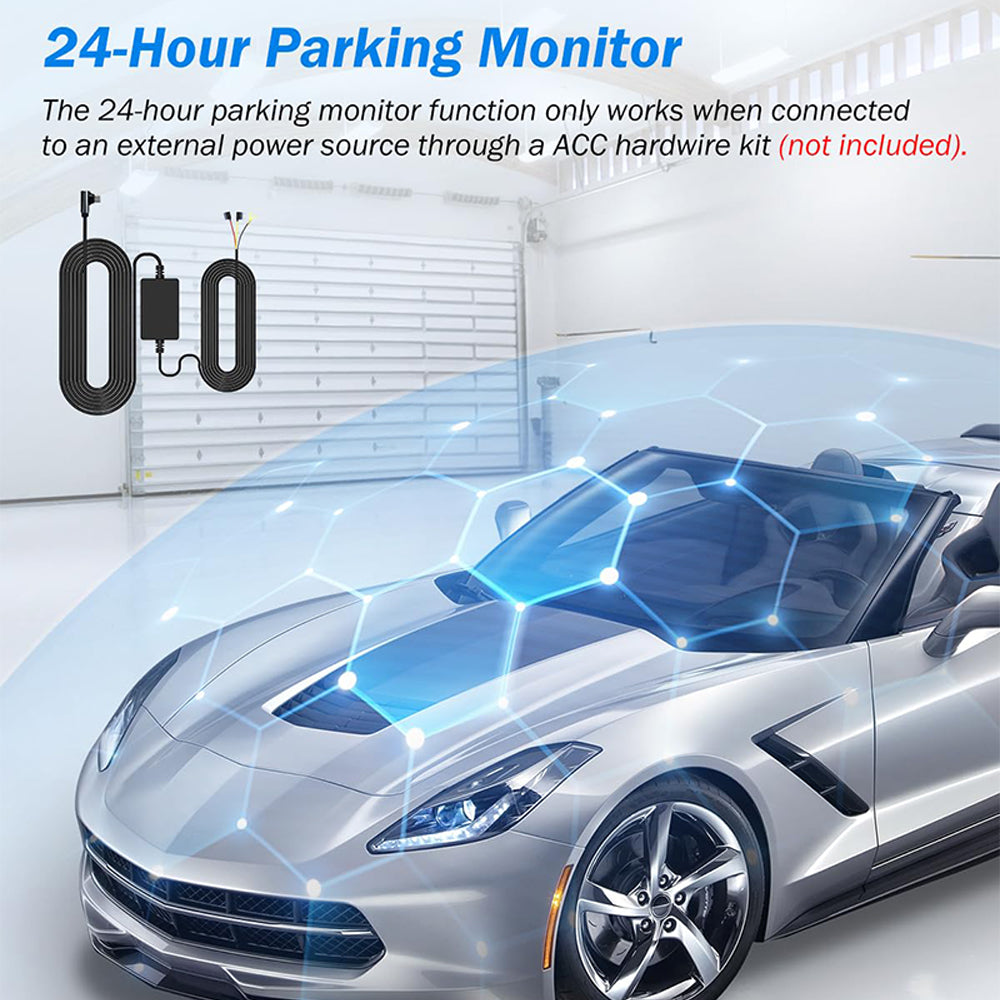 2025 3-Lens Car Dash Cam FULL HD TK309 – 1080P HD DVR, Night Vision, WiFi