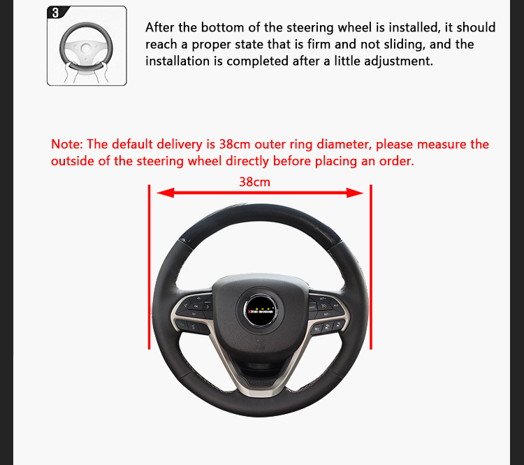 PU Leather Car Steering Wheel Cover — 37–38cm Universal Fit | Breathable, Luxury Design