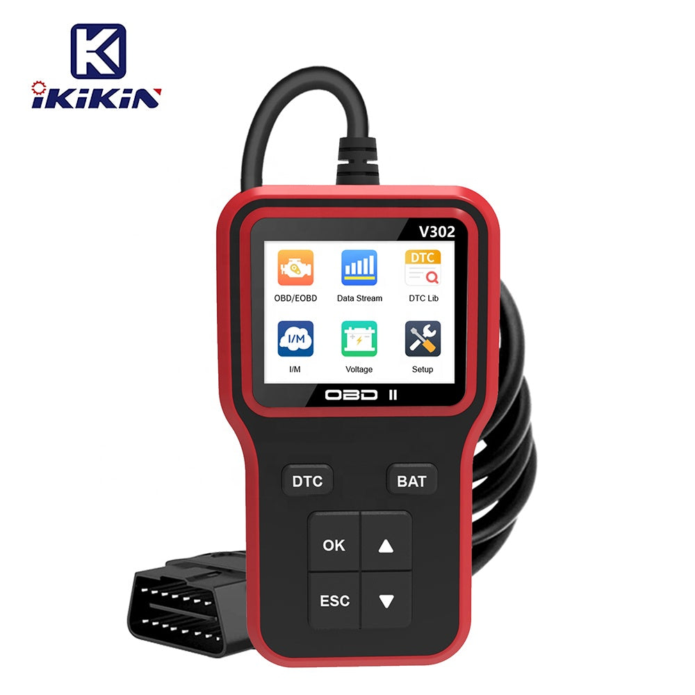 V302 OBD2 Scanner — Professional Car Diagnostic Tool | Multi-Language Engine Code Reader